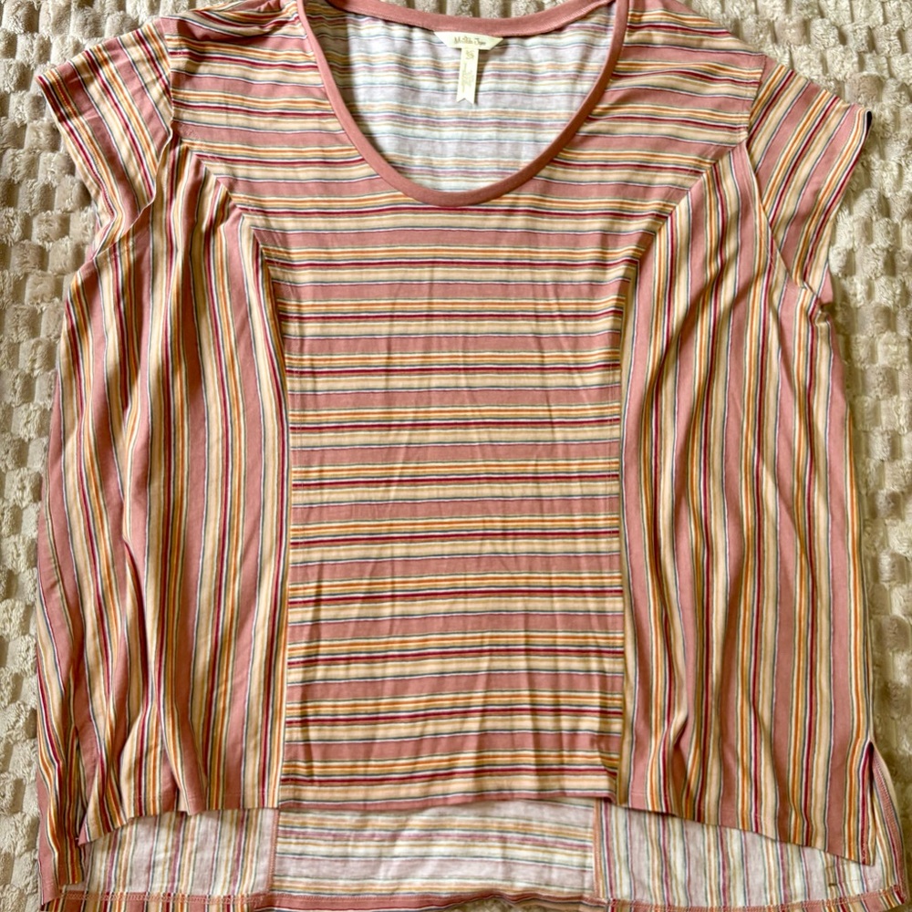 Matilda Jane Multicolor Striped Short Sleeve Top